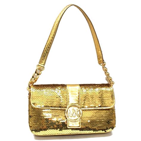 michael kors gold handbag|michael kors gold evening bag.